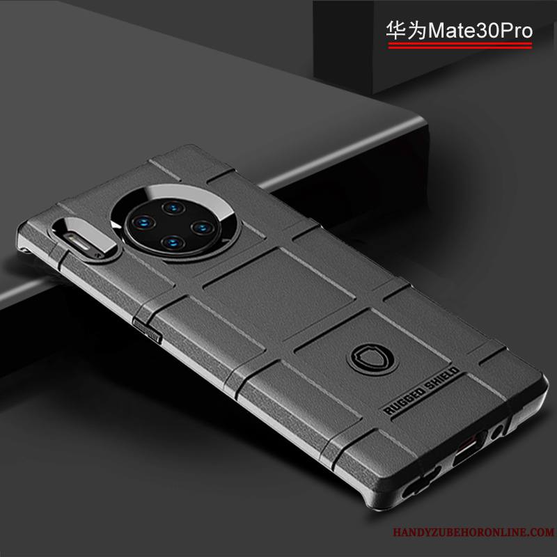 Huawei Mate 30 Pro Coque Noir Protection Personnalité Téléphone Portable Créatif Silicone Tout Compris