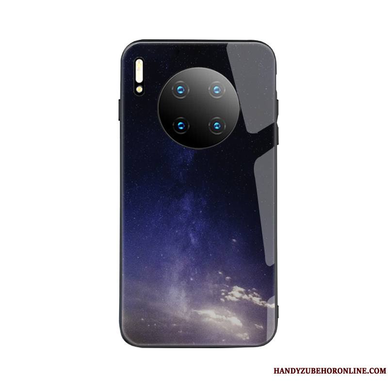 Huawei Mate 30 Pro Coque Personnalité Net Rouge Vent Étui Tempérer Miroir Simple