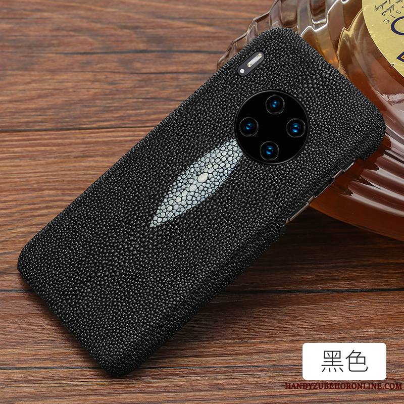 Huawei Mate 30 Pro Cuir Perle Coque Étui En Cuir Très Mince Personnalité Incassable