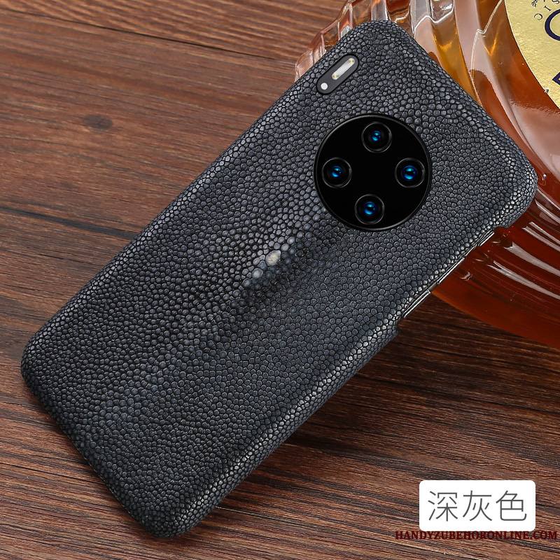 Huawei Mate 30 Pro Cuir Perle Coque Étui En Cuir Très Mince Personnalité Incassable