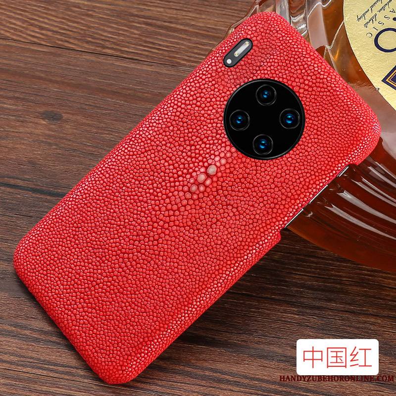 Huawei Mate 30 Pro Cuir Perle Coque Étui En Cuir Très Mince Personnalité Incassable