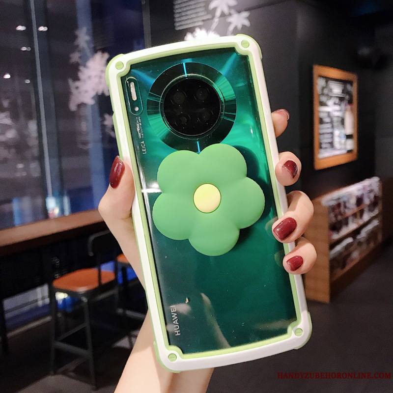 Huawei Mate 30 Pro Difficile Simple Coque Soleil Fleur Border Transparent