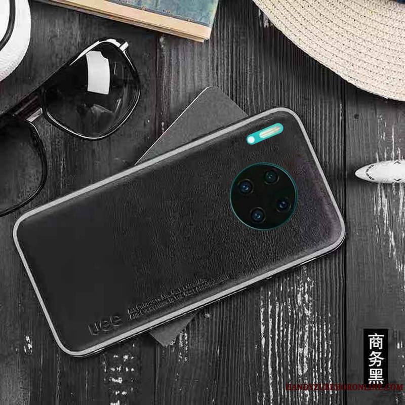 Huawei Mate 30 Pro Incassable Coque De Téléphone Luxe Silicone Étui En Cuir Cuir Véritable Tout Compris
