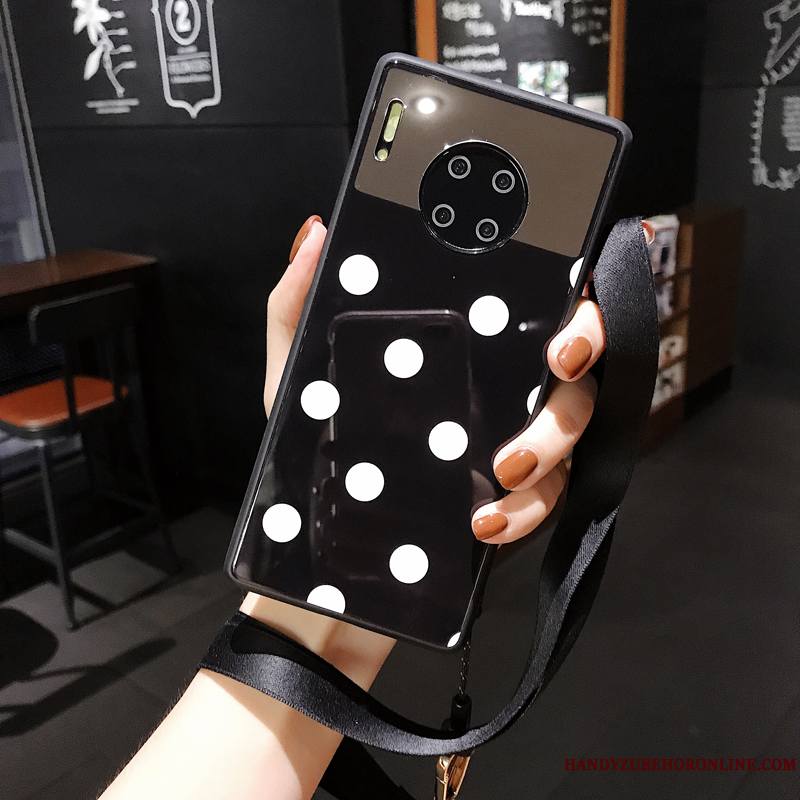 Huawei Mate 30 Pro Noir Point D'onde Simple Coque De Téléphone Tendance Mode Ornements Suspendus