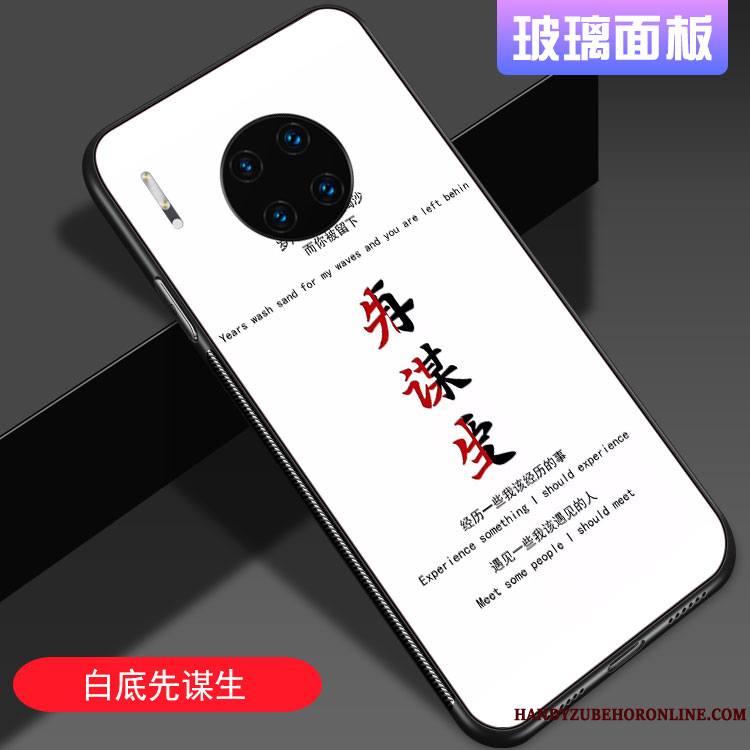 Huawei Mate 30 Pro Personnalité Coque De Téléphone Marque De Tendance Simple Net Rouge Étui Amoureux