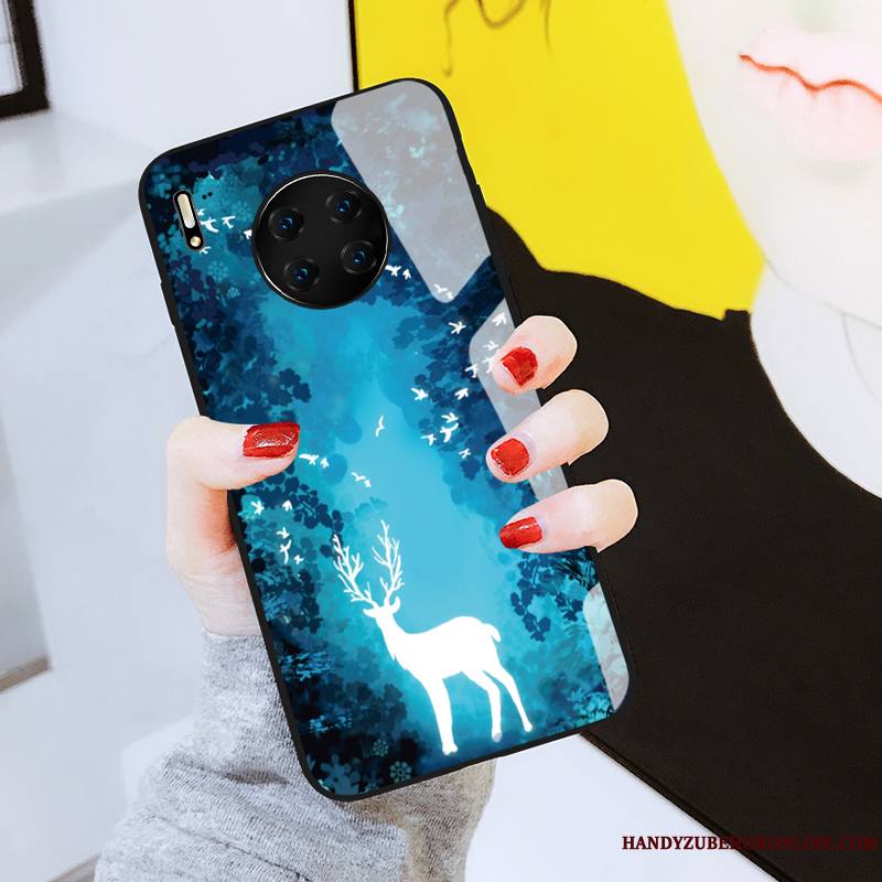 Huawei Mate 30 Pro Personnalité Original Refroidissement Vert Coque Très Mince Miroir