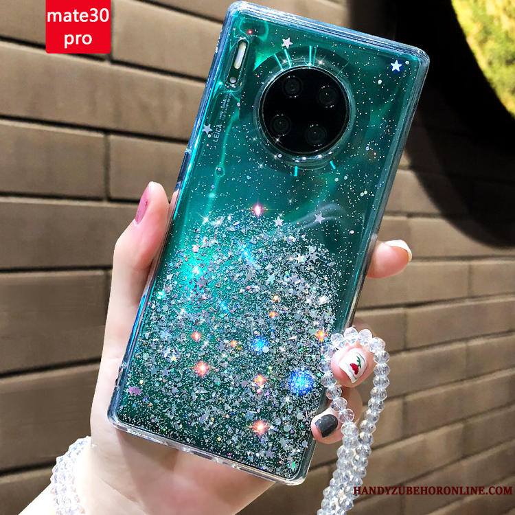 Huawei Mate 30 Pro Protection Nouveau Étui Fluide Doux Rose Coque Vert