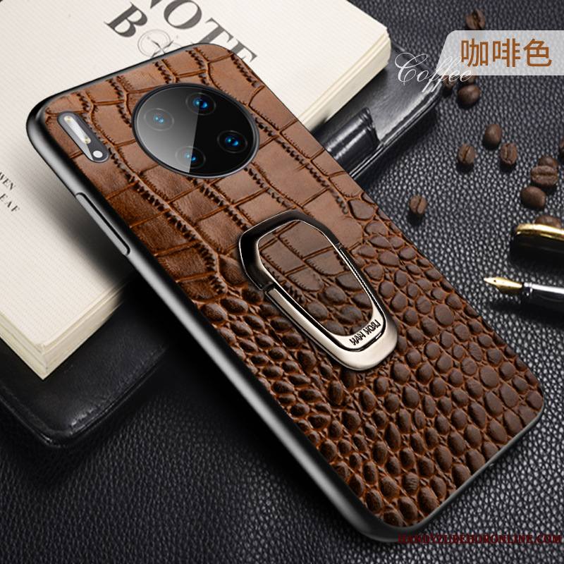 Huawei Mate 30 Pro À Bord Créatif Étui En Cuir Coque De Téléphone Antidérapant Magnétisme Support