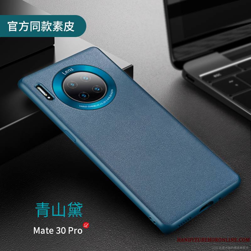 Huawei Mate 30 Pro Étui En Cuir Protection Silicone Incassable Cuir Véritable Coque Luxe