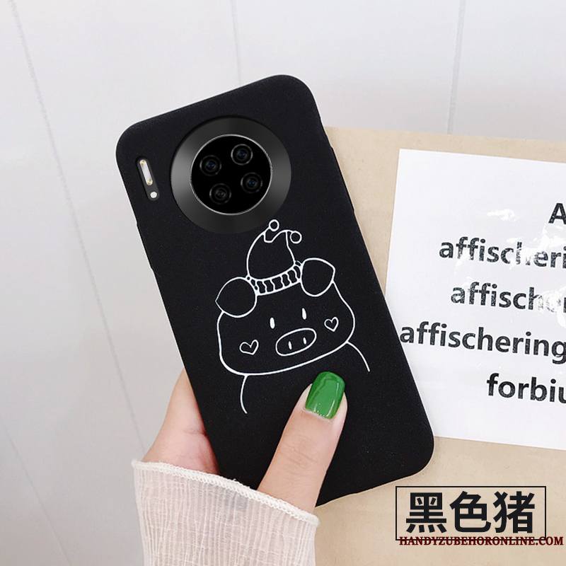 Huawei Mate 30 Pro Étui Incassable Simple Personnalité Délavé En Daim Silicone Coque