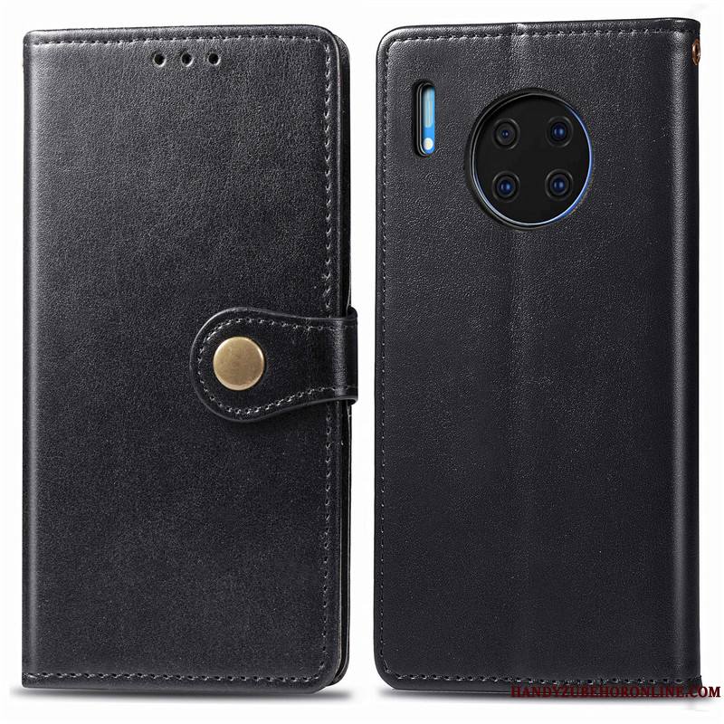 Huawei Mate 30 Étui En Cuir Ornements Suspendus Similicuir Coque De Téléphone Simple Rouge Business