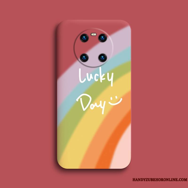 Huawei Mate 40 Coque Créatif Amoureux Étui Protection Silicone Dessin Animé Rose