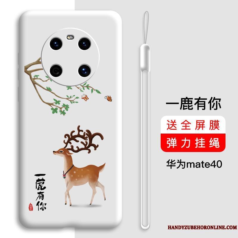 Huawei Mate 40 Coque De Téléphone Silicone Rouge Net Rouge Très Mince Étui Protection
