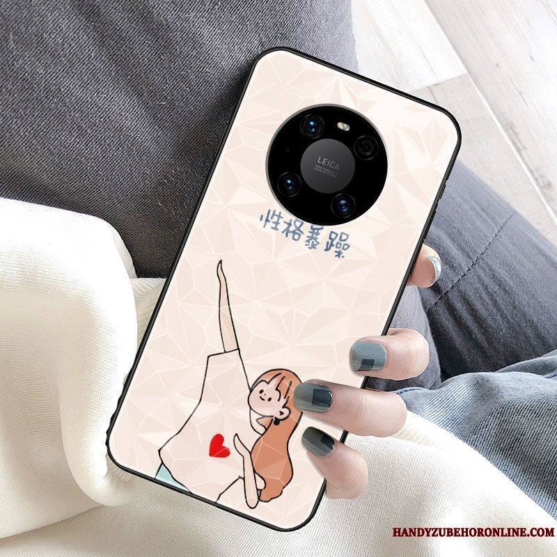 Huawei Mate 40 Modèle Fleurie Amoureux Rose Coque De Téléphone Petit Nouveau Incassable