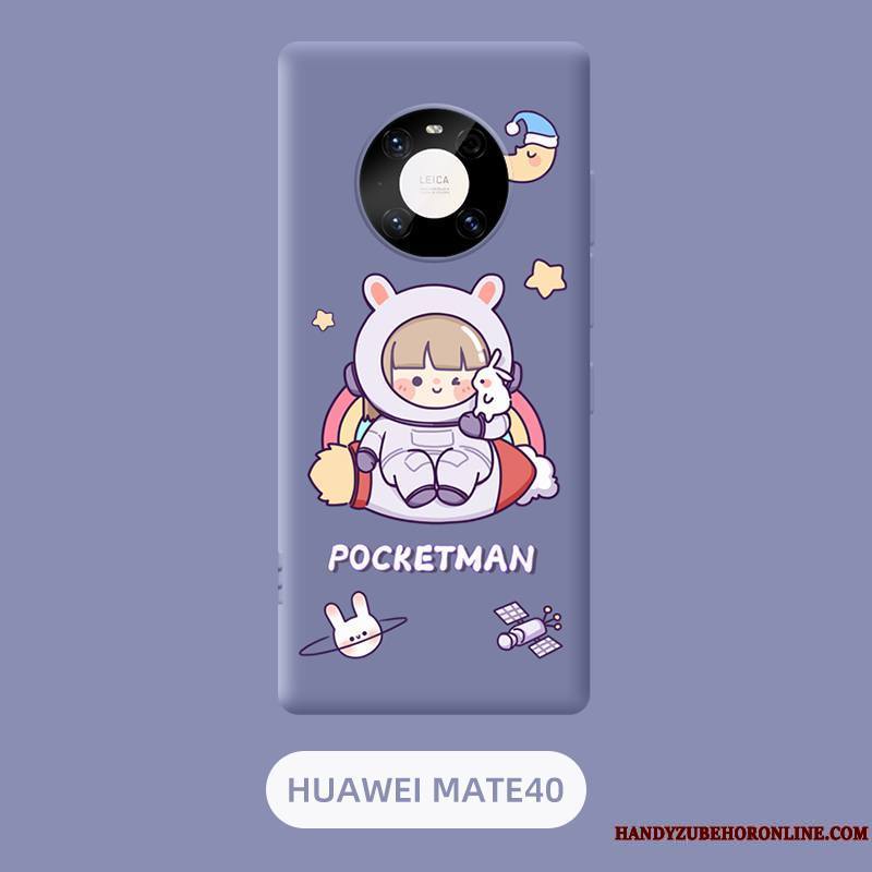 Huawei Mate 40 Nouveau Silicone Tendance Coque De Téléphone Rose Amoureux Dessin Animé