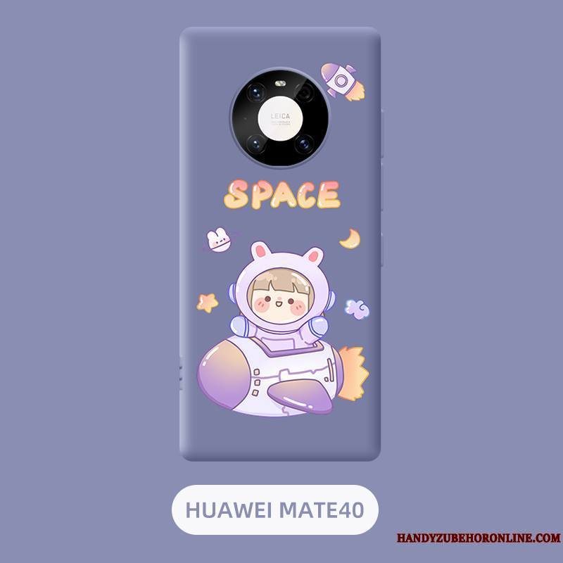 Huawei Mate 40 Nouveau Silicone Tendance Coque De Téléphone Rose Amoureux Dessin Animé