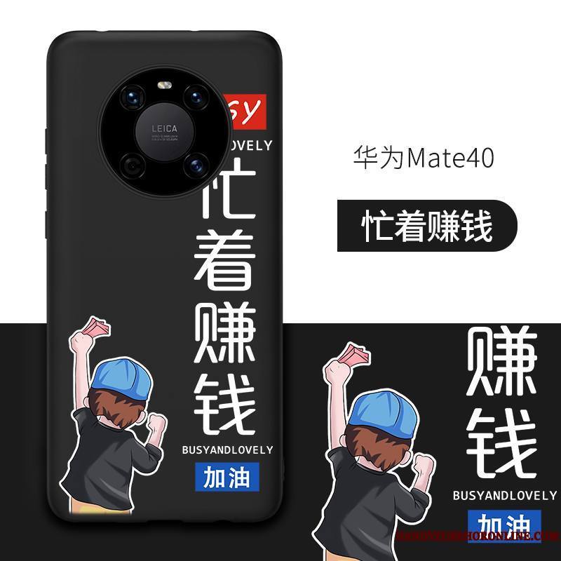 Huawei Mate 40 Nouveau Tout Compris Silicone Étui Noir Incassable Coque De Téléphone