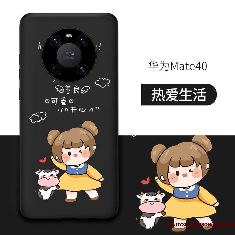 Huawei Mate 40 Nouveau Tout Compris Silicone Étui Noir Incassable Coque De Téléphone