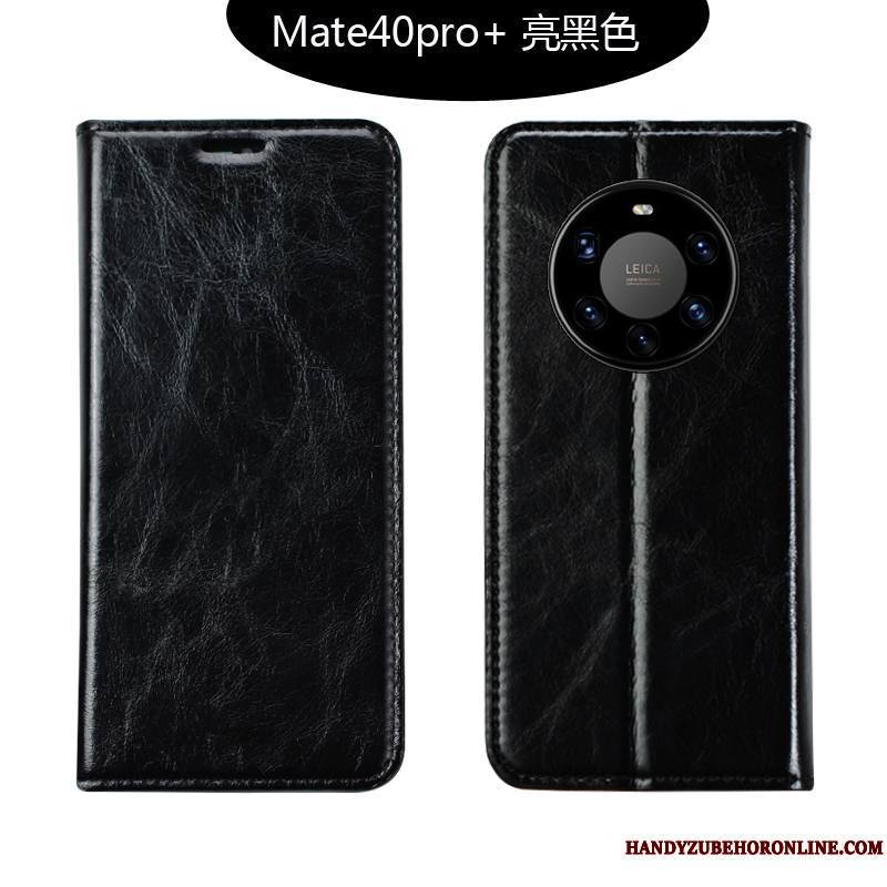 Huawei Mate 40 Pro+ Coque Bleu Marin Étui En Cuir Qualité Fluide Doux Tout Compris Luxe Protection