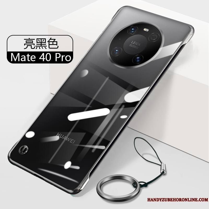 Huawei Mate 40 Pro Coque De Téléphone Border Transparent Jaune Très Mince Étui Protection