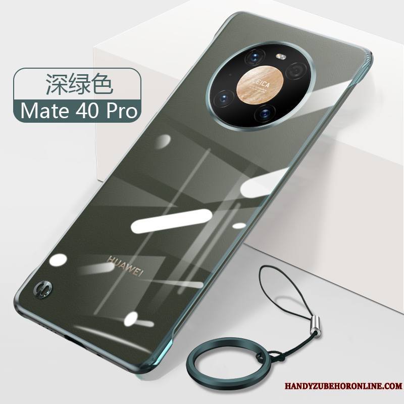 Huawei Mate 40 Pro Coque De Téléphone Border Transparent Jaune Très Mince Étui Protection