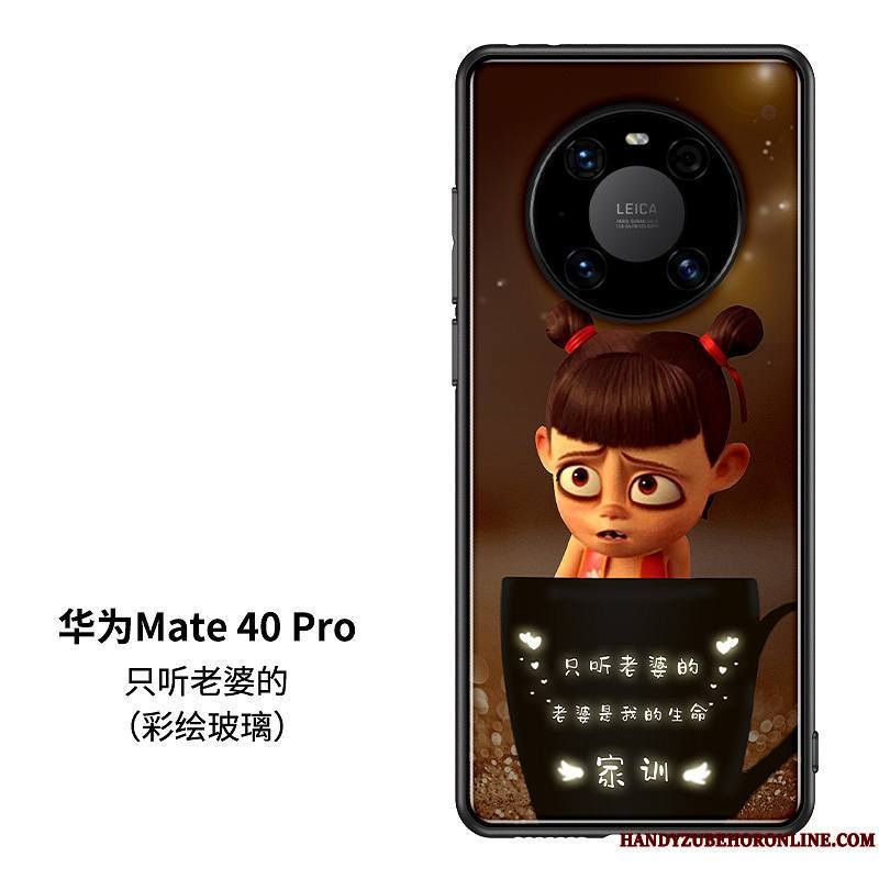 Huawei Mate 40 Pro Coque Silicone Dessin Animé Personnalité Créatif Style Chinois Net Rouge Marque De Tendance