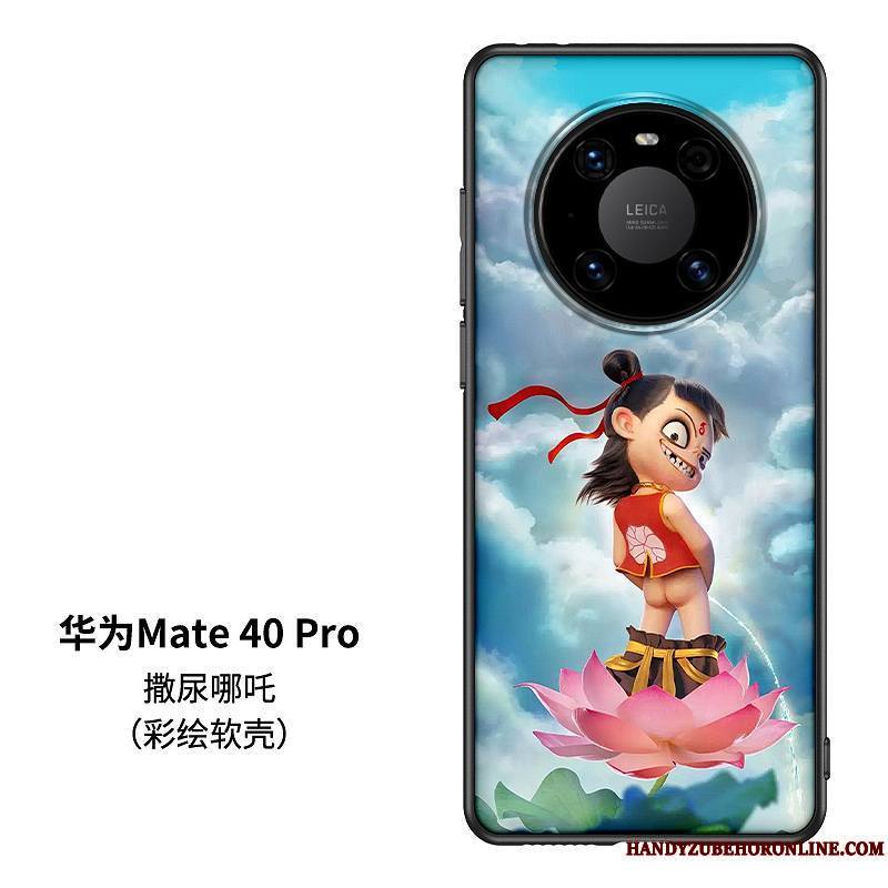 Huawei Mate 40 Pro Coque Silicone Dessin Animé Personnalité Créatif Style Chinois Net Rouge Marque De Tendance