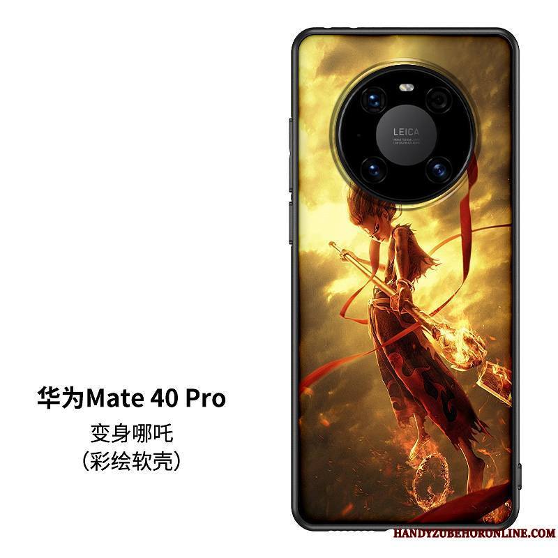 Huawei Mate 40 Pro Coque Silicone Dessin Animé Personnalité Créatif Style Chinois Net Rouge Marque De Tendance
