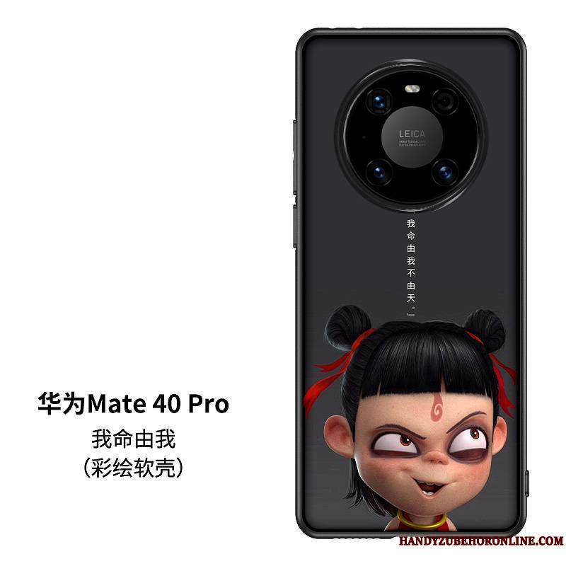 Huawei Mate 40 Pro Coque Silicone Dessin Animé Personnalité Créatif Style Chinois Net Rouge Marque De Tendance