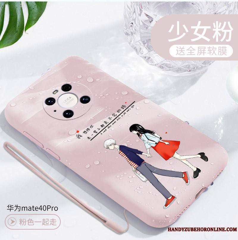 Huawei Mate 40 Pro Coque Vert Dessin Animé Personnalité Téléphone Portable Silicone Charmant Nouveau