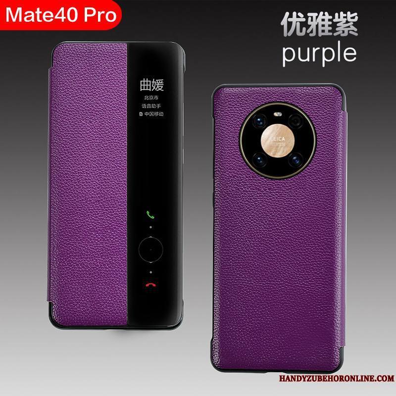 Huawei Mate 40 Pro Coque Windows Incassable Luxe Housse Business Dormance Qualité