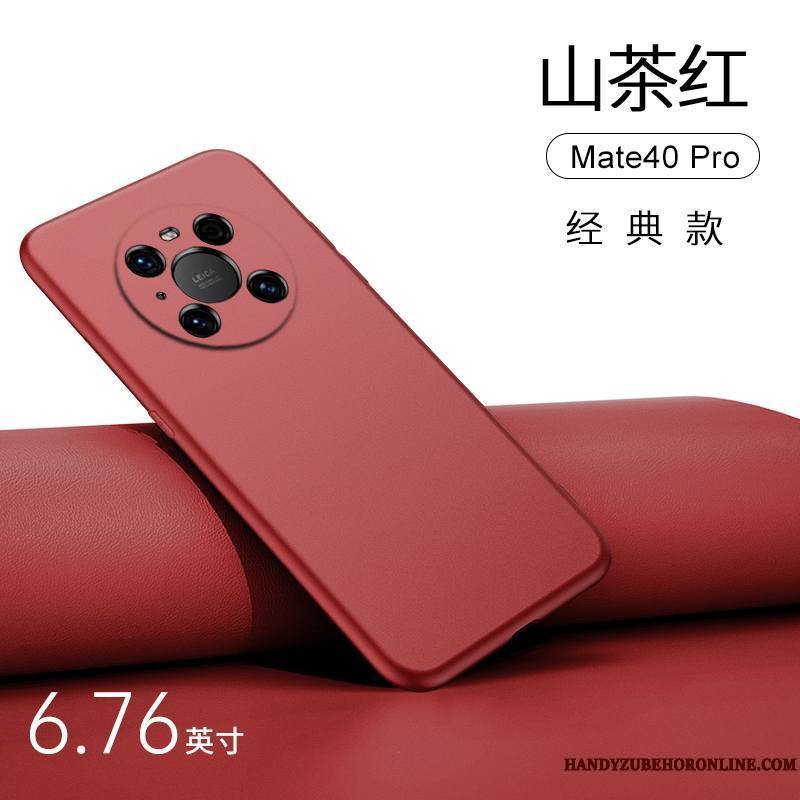 Huawei Mate 40 Pro Délavé En Daim Étui Simple Protection Coque Anneau Nouveau