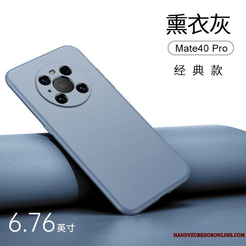 Huawei Mate 40 Pro Délavé En Daim Étui Simple Protection Coque Anneau Nouveau