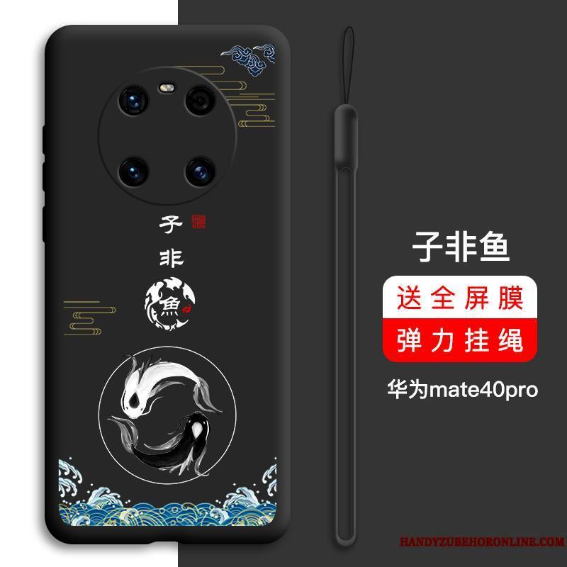 Huawei Mate 40 Pro Fluide Doux Incassable Nouveau Personnalité Étui Silicone Coque De Téléphone