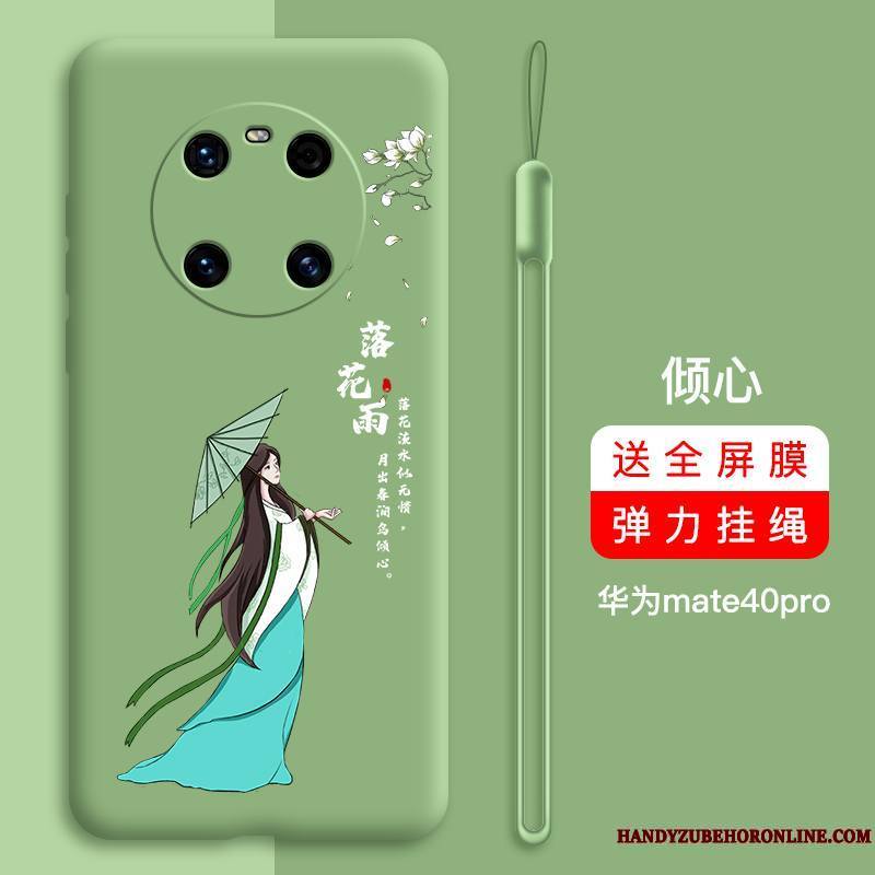 Huawei Mate 40 Pro Fluide Doux Incassable Nouveau Personnalité Étui Silicone Coque De Téléphone