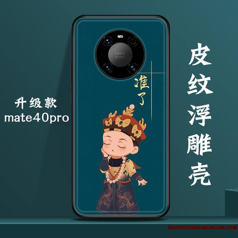 Huawei Mate 40 Pro Original Bleu Personnalité Marque De Tendance Style Chinois Nouveau Coque De Téléphone