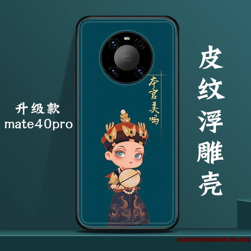 Huawei Mate 40 Pro Original Bleu Personnalité Marque De Tendance Style Chinois Nouveau Coque De Téléphone