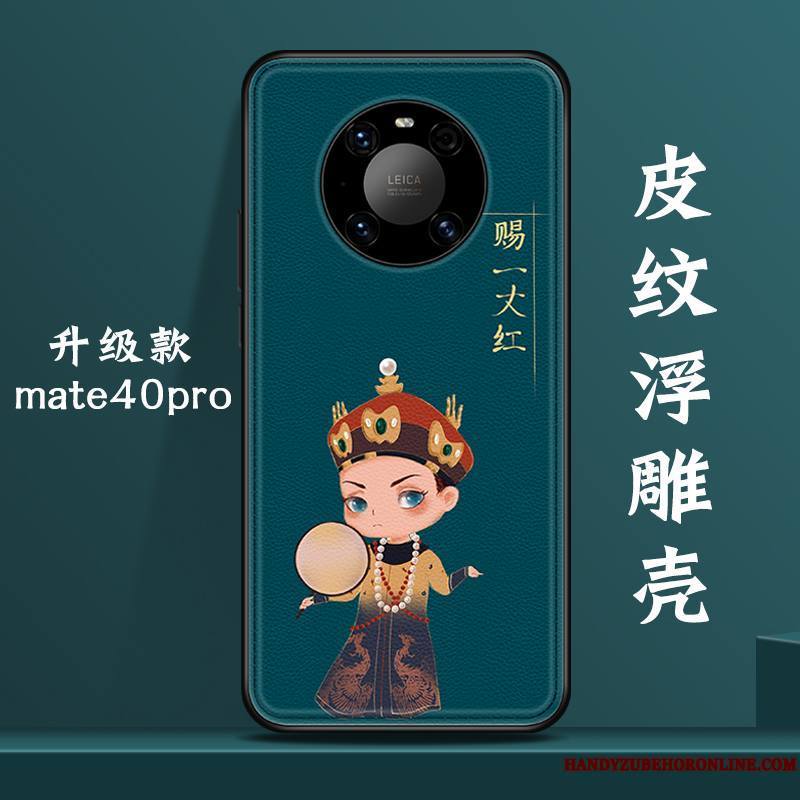 Huawei Mate 40 Pro Original Bleu Personnalité Marque De Tendance Style Chinois Nouveau Coque De Téléphone