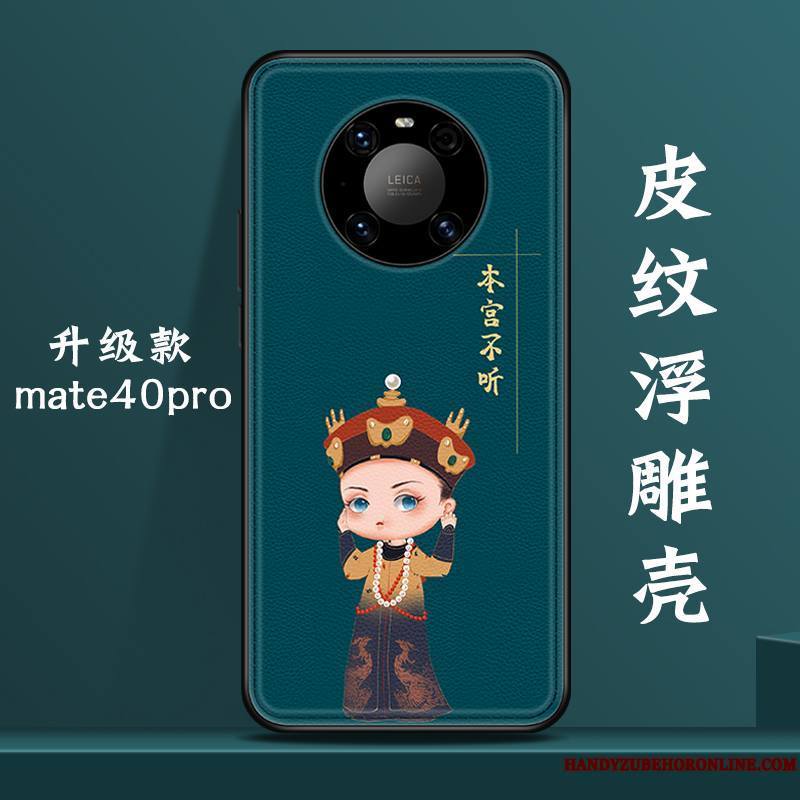 Huawei Mate 40 Pro Original Bleu Personnalité Marque De Tendance Style Chinois Nouveau Coque De Téléphone