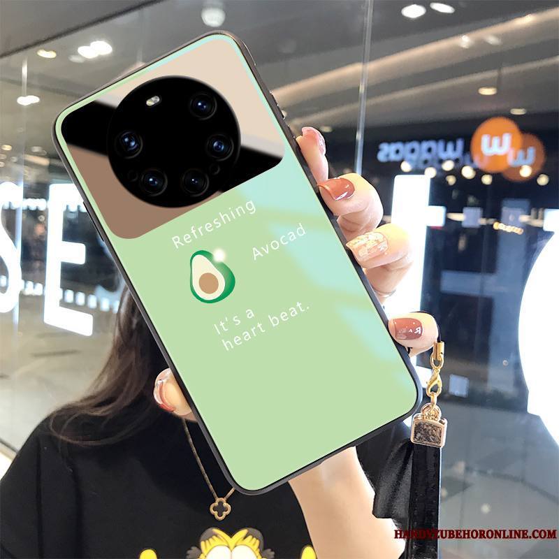 Huawei Mate 40 Pro+ Petit Coque De Téléphone Net Rouge Ornements Suspendus Difficile Étui Miroir