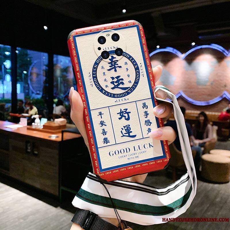 Huawei Mate 40 Pro Tout Compris Amoureux Protection Gaufrage Très Mince Coque De Téléphone Étui