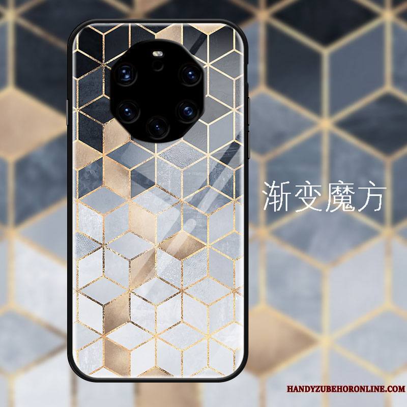 Huawei Mate 40 Rs Dégradé Coque De Téléphone Mode Personnalité Protection Noir Étui