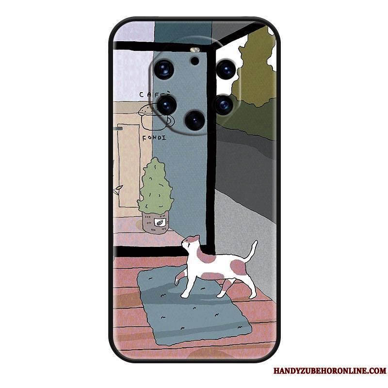 Huawei Mate 40 Rs Ornements Suspendus Silicone Étui Coque De Téléphone Protection Dessin Animé Chat