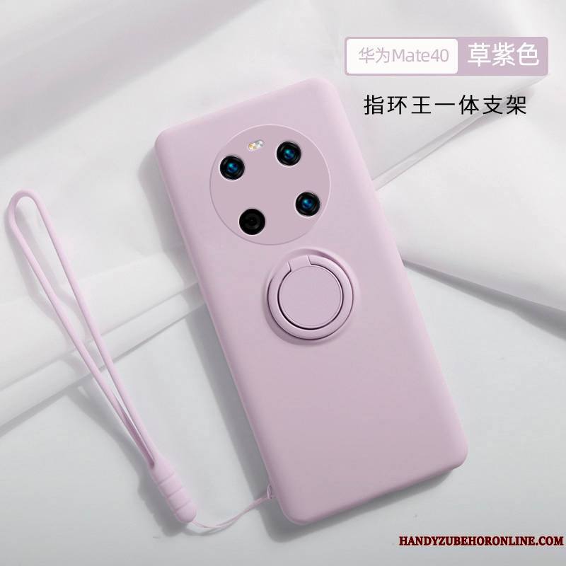 Huawei Mate 40 Support Magnétisme Incassable Coque De Téléphone Silicone Anneau Tout Compris