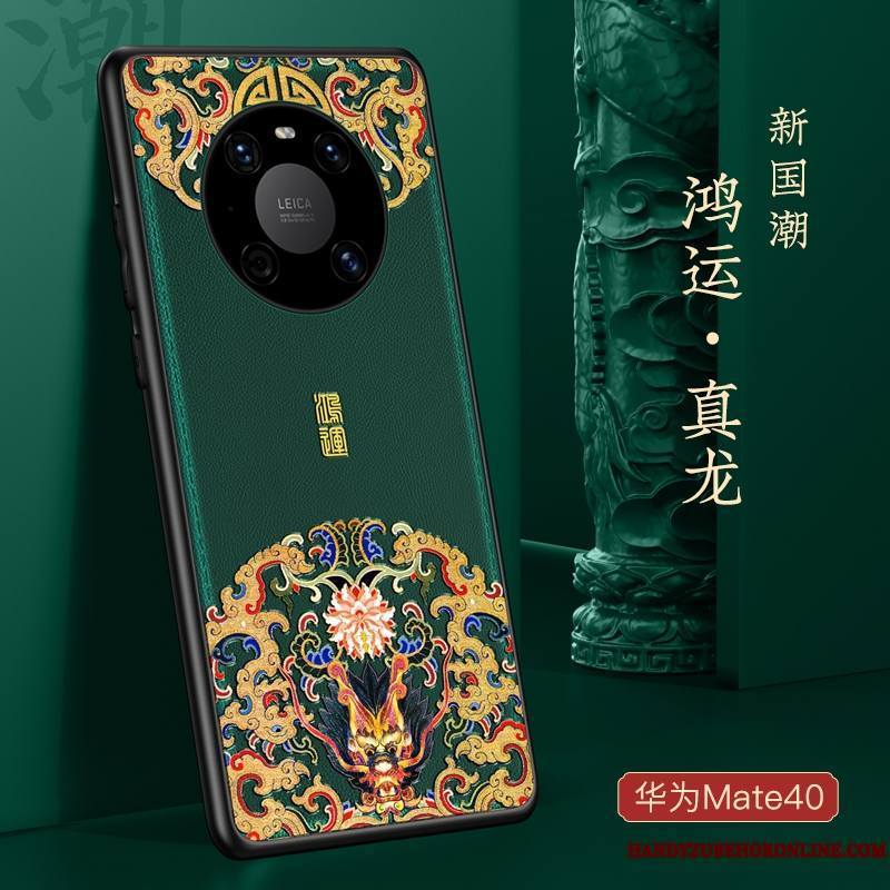 Huawei Mate 40 Tout Compris Incassable Marque De Tendance Silicone Style Chinois Coque De Téléphone Très Mince