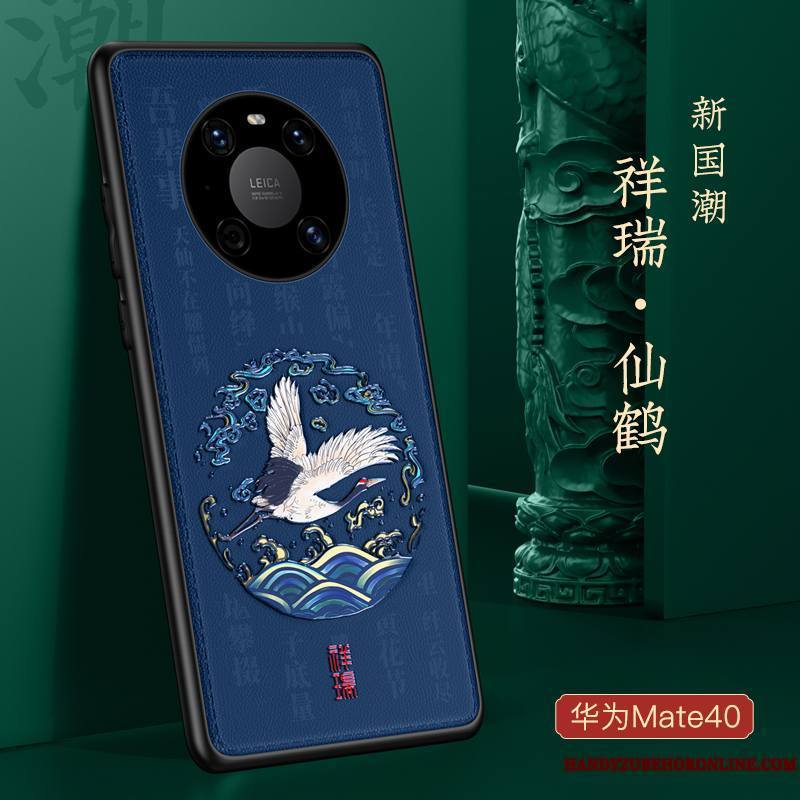 Huawei Mate 40 Tout Compris Incassable Marque De Tendance Silicone Style Chinois Coque De Téléphone Très Mince