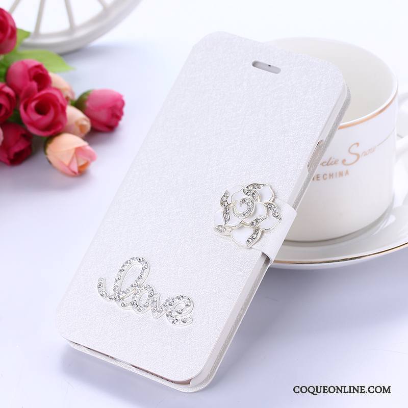 Huawei Mate 8 Coque Support Clamshell Téléphone Portable Étui Strass Protection Étui En Cuir