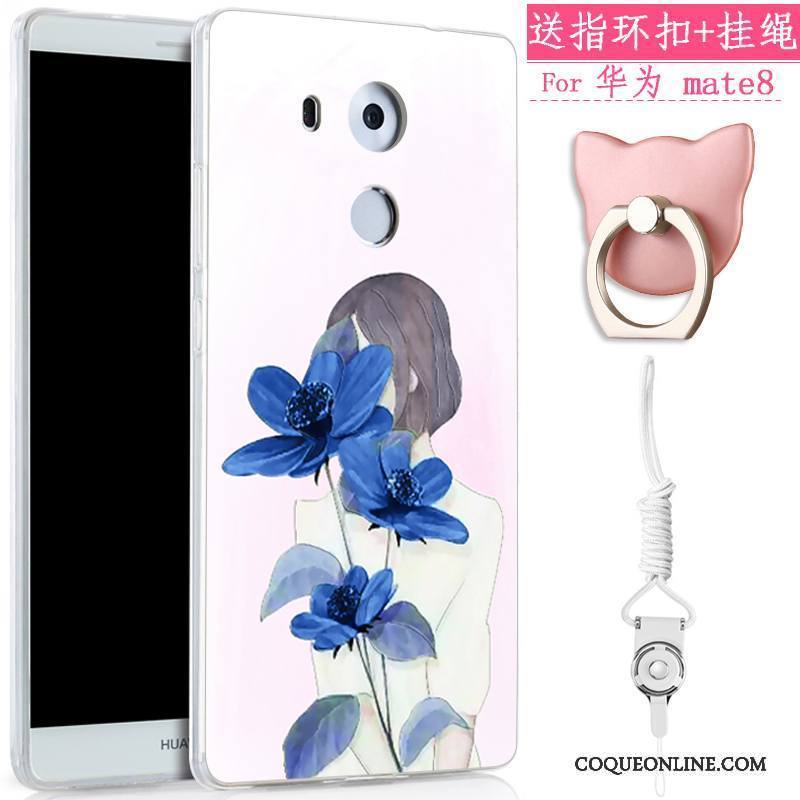 Huawei Mate 8 Délavé En Daim Créatif Gaufrage Incassable Coque De Téléphone Personnalité Vert