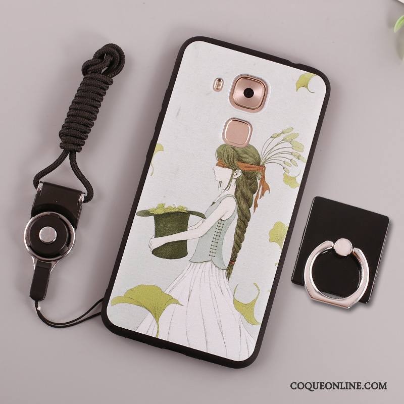 Huawei Mate 8 Fluide Doux Peinture Étui Coque De Téléphone Blanc Anneau Protection