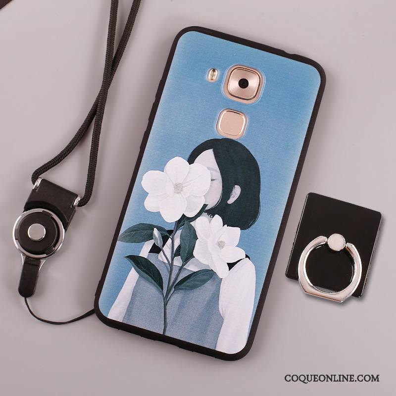 Huawei Mate 8 Fluide Doux Peinture Étui Coque De Téléphone Blanc Anneau Protection